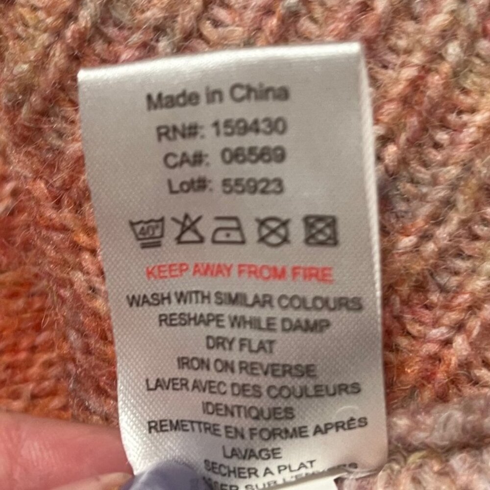 Elan Crew Neck High Low Sweater in Malve Multi - Picture 6 of 8
